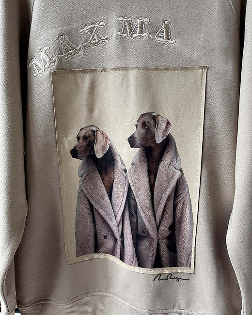 单品包邮 现货 THS-max家 女士 艺术家的威玛猎犬连帽卫衣 2色 BI463 商品图14