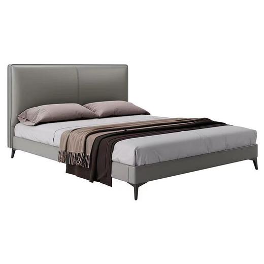 欧瑞驰床简 进口头层黄牛皮/实不边板/10分钢木排骨架[免费送装，偏远地区除外] 商品图2