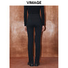 VIMAGE纬漫纪冬季新款时尚修身显瘦高腰裤子V2005623 商品缩略图3