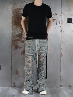 Rick Owens Drkshdw | LUXOR 矿物珍珠矿物糜烂排扣牛仔裤