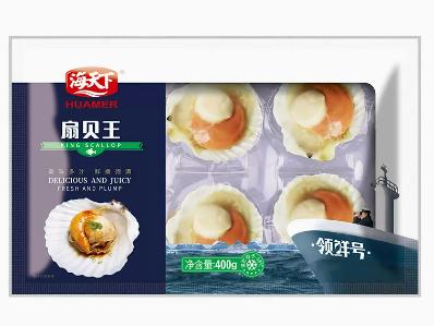 海天下扇贝王 优质海域 鲜活捕捞 （6只）  400g*1（商） 商品图2