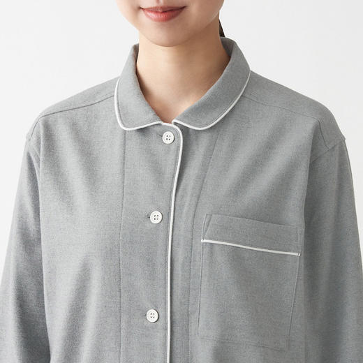 【法兰绒纯色家居服】法兰绒家居服纯色全棉情侣绒布厚款秋冬睡衣简约素色 商品图11