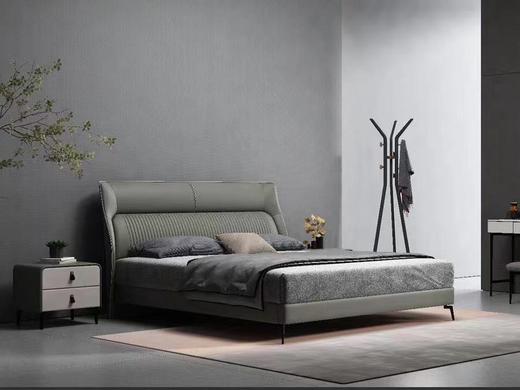 欧瑞驰 简奢 床 仿真皮+实木多层板+松木木方+7公分钢不排骨架+黑色碳素钢脚[免费送装，偏远地区除外] 商品图0