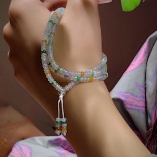 翡翠多彩算盘珠串 商品图7