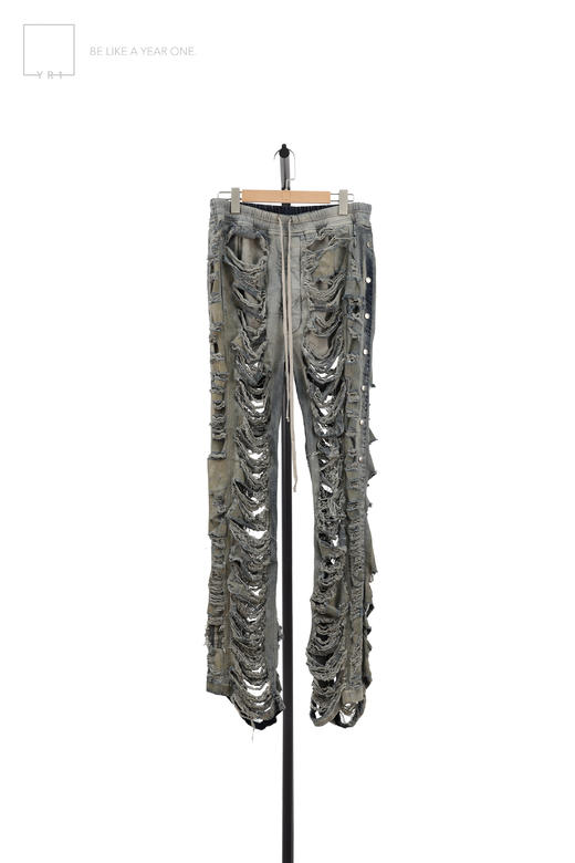 Rick Owens Drkshdw | LUXOR 矿物珍珠矿物糜烂排扣牛仔裤 商品图4