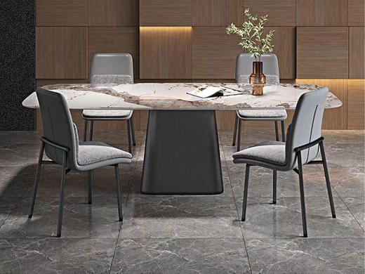 欧瑞驰 简约轻奢 餐桌 岩板+不锈钢[免费送装偏远地区除外] 商品图0