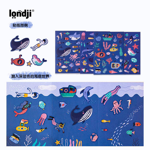 西班牙 londji 主题贴纸画 适合年龄3岁+（海洋主题/城市主题/太空主题） 商品图5