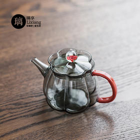璃享 梅花茶壶  玻璃壶一人喝单个功夫茶具日式过滤小泡茶壶家用精致