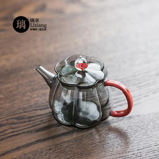 璃享 梅花玻璃茶壶一人喝单个功夫茶具日式过滤小泡茶壶家用精致  容量240ml 商品图8