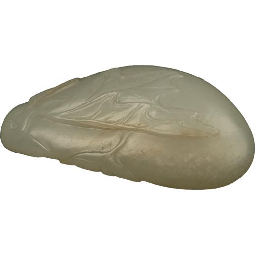 清代 和田玉籽料树叶纹鼻烟壶 商品图5