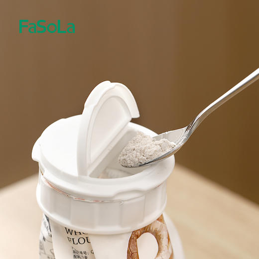 FaSoLa厨房双开口出料嘴燕麦面粉防潮密封夹袋装食品保鲜封口盖 商品图10