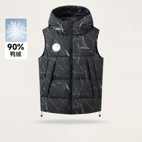 【新款DKP】大依优型大码羽绒马甲鸭绒连帽坎肩外套加肥加大肥佬休闲上衣男士胖子时尚