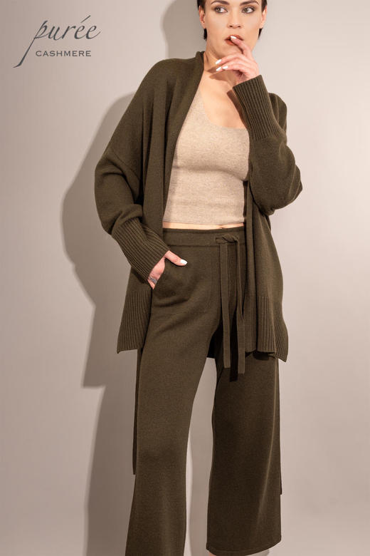 Puree｜#2011 Feel at home pants 羊绒直筒长裤 [ 白 / 绿 / 驼 / 灰 ] 商品图5