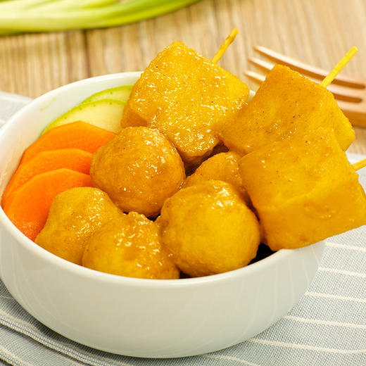 正宗港式手打 咖喱鱼蛋鱼豆腐套餐(黄金鱼豆腐、黄金鱼蛋、秘制咖喱酱) 顺丰包邮 商品图4