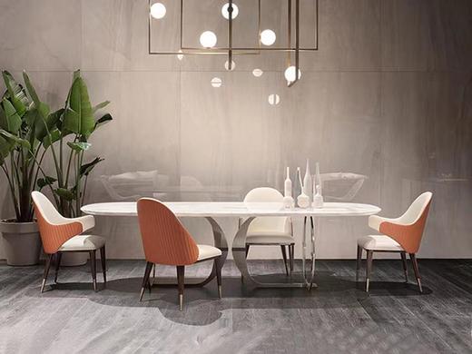 栖居 餐桌 简 大理石+不锈钢[免费送装，偏远地区除外] 商品图0