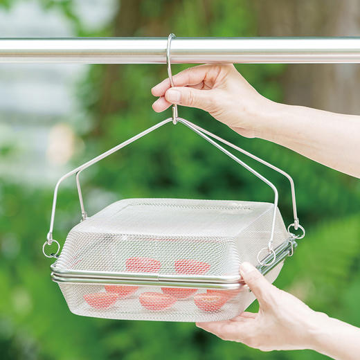 日本吉川304不锈钢风干网挂吊收纳架29cm 商品图2