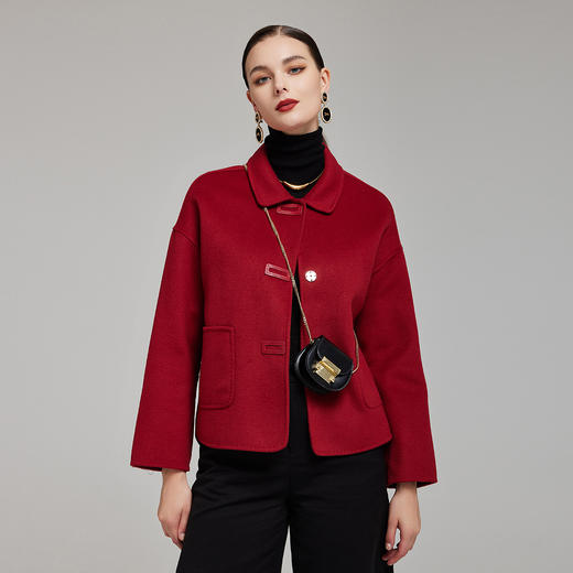 NH900斯尔丽23秋冬新款小个子时尚羊毛外套短款大衣 商品图0