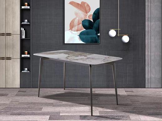 栖居 简 长餐桌 钢架+亮光岩板[免费送装，偏远地区除外] 商品图0