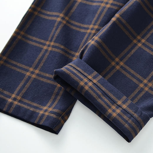 【法兰绒苏格兰英伦家居服】法兰绒无印风绒布家全棉睡衣套装男女情侣套装家居服 商品图12