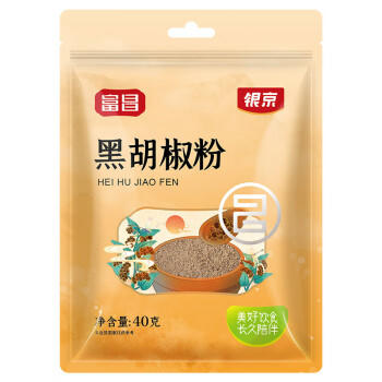 银京黑胡椒粉40g 袋装富昌调料粉煲汤鸡胸肉牛排烤肉意面调味料调味品 商品图0