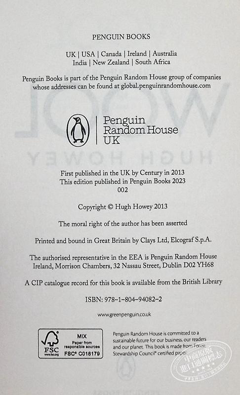 【中商原版】羊毛战记 三部曲 1-3部 Silo Trilogy 科幻小说神作 英文原版 Hugh Howey 休 豪伊 导演雷德利斯科特同名电影原著 商品图3