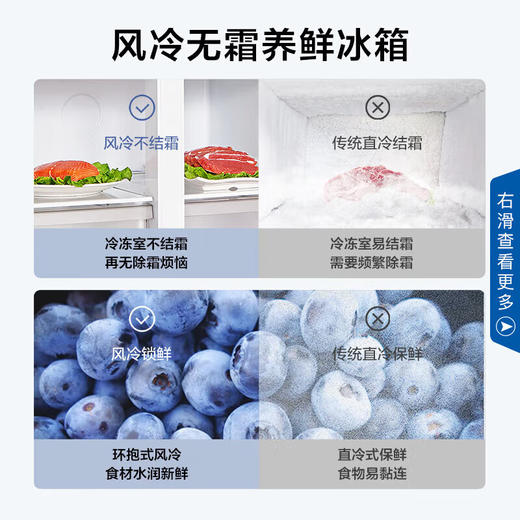海尔(Haier)冰箱 BCD-202WGHC290B9 202升双门二门风冷无霜超薄小型家用电冰箱节能省电小冰箱 商品图5