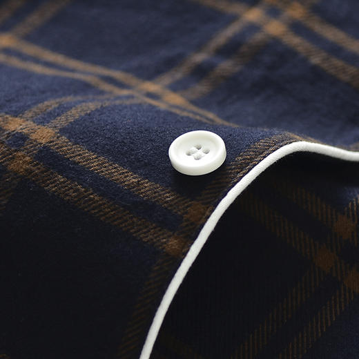 【法兰绒苏格兰英伦家居服】法兰绒无印风绒布家全棉睡衣套装男女情侣套装家居服 商品图10