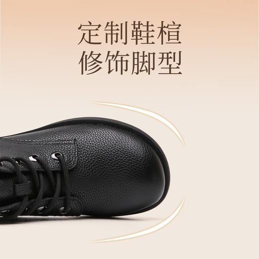 信诺真皮女鞋舒适马丁靴女士春秋2023年新款软皮软底鞋子妈妈短靴23M178-2 商品图2