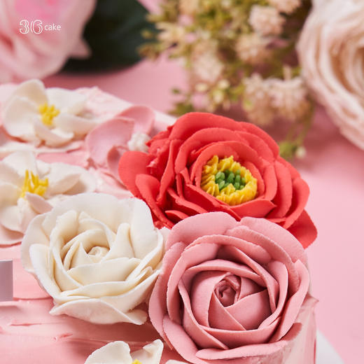 雷诺阿玫瑰·白桃乌龙蛋糕 | 36CAKE 商品图1