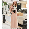 粉黑撞色小香风半身裙女2023秋冬新款法式优雅高腰显瘦直筒裙V2332655 商品缩略图3