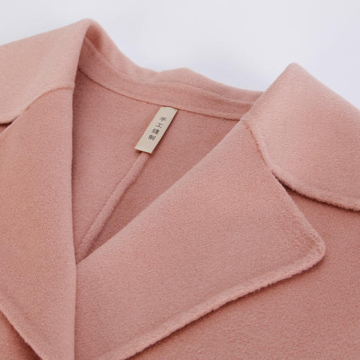 NH910斯尔丽2023秋冬新款女时尚气质双排扣宽松小个子一手长大衣 商品图4