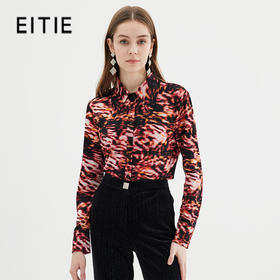 EITIE爱特爱冬季新款印花时尚舒适显瘦衬衣7209901