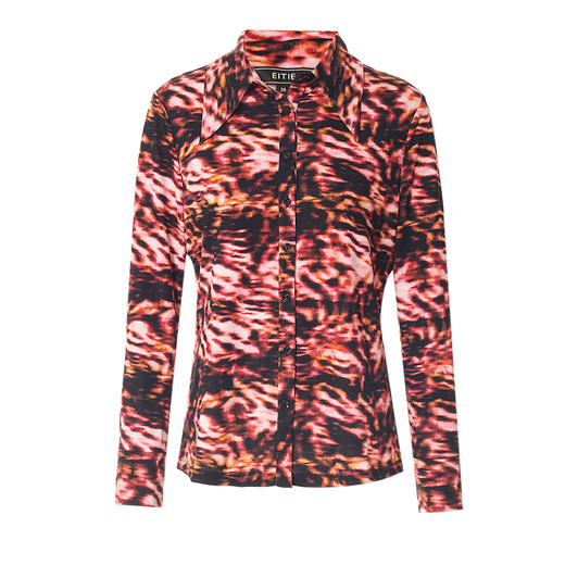 EITIE爱特爱冬季新款印花时尚舒适显瘦衬衣7209901 商品图5