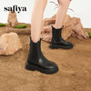 Safiya/索菲娅2023新品秋冬厚底小众金属扣英伦炸街烟筒靴 SF34116028 商品缩略图2