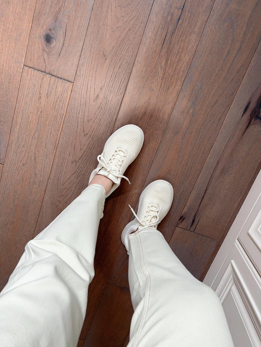 1028-4断码亏清 小禾 羊毛飞织鞋面 亲肤温暖 TPU厚底运动鞋 小白鞋 商品图1