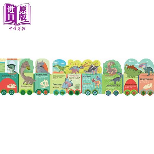 【中商原版】异形书 恐龙火车 Dino Train 英文原版 儿童纸板书 早教认知识物 动物绘本图画书 进口低幼童书 亲子读物3-5岁 商品图1