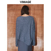 VIMAGE纬漫纪冬季新款洋气宽松小众设计针织衫上衣V2001618 商品缩略图4