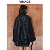 VIMAGE纬漫纪冬季新款时尚显瘦压纹保暖皮羽绒外套女V2010603 商品缩略图4