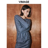 VIMAGE纬漫纪冬季新款洋气宽松小众设计针织衫上衣V2001618 商品缩略图3