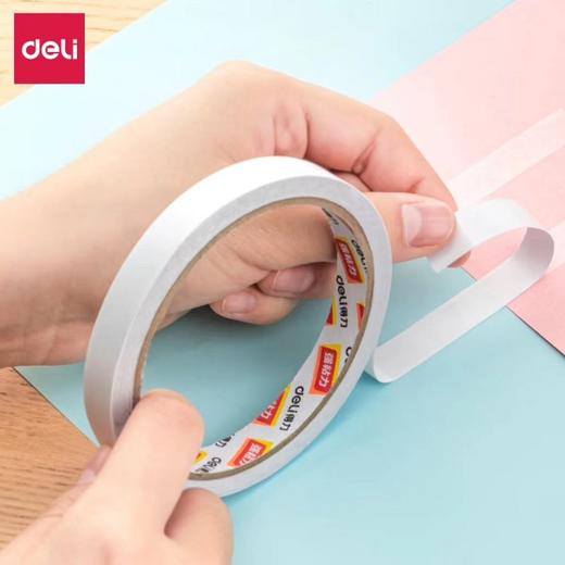【TXD】双面胶  宽18mm  得力  smj18  16卷/筒   12筒/箱 商品图0