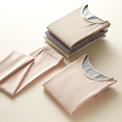 桃内新款蜂窝石墨烯男士保暖内衣套装女秋衣秋裤发热保暖衣SX-705 商品图2