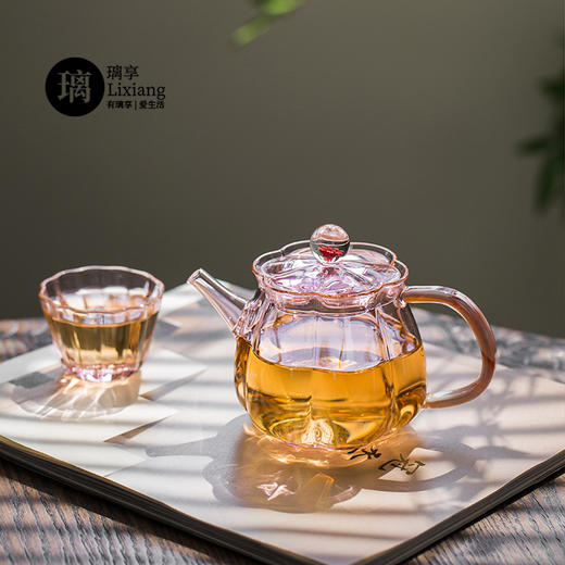 璃享 梅花茶壶  玻璃壶一人喝单个功夫茶具日式过滤小泡茶壶家用精致 商品图10