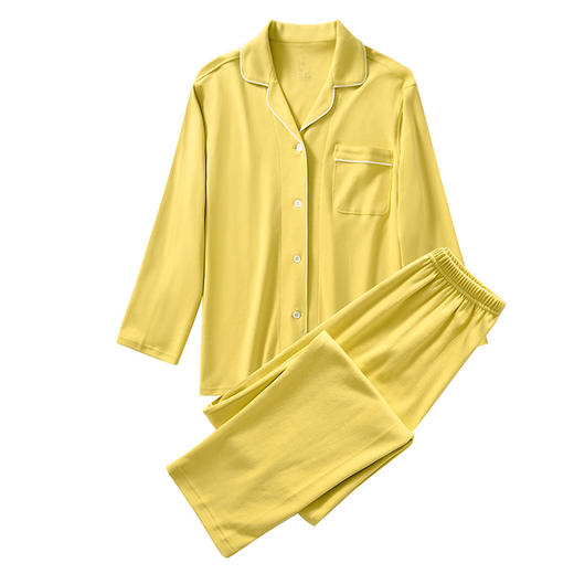 100%纯色天竺棉家居服男女情侣款 A-4342 良品 商品图5