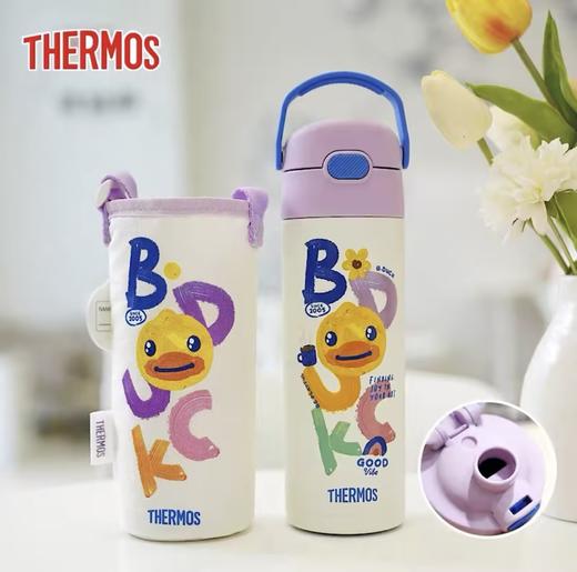 膳魔师THERMOS儿童保温杯直饮吸管水杯幼儿园上学专用B.Duck款 商品图5