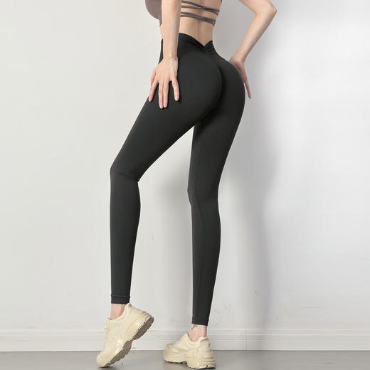 跃牌【化蝶双飞】系列 高腰蜜桃提臀健身裤无尴尬线运动裤后深V瑜伽裤 MS0162 商品图5