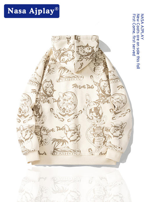 「三款配色！卡通印花款」NASA联名青少年宽松卡通印花卫衣 男款2023春秋季新款潮流痞帅外套上衣 商品图2