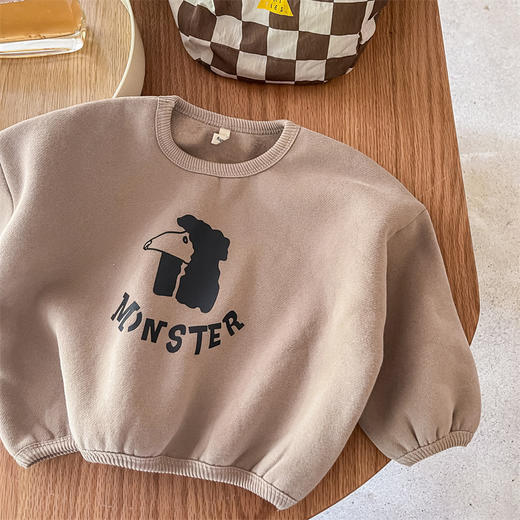 【浪漫韩版风格，高品质抓绒面料！】2023童装秋冬装新款 儿童秋款韩版抓绒冬季卫衣女童秋装 无论是室内还是户外活动，都能展现出孩子们的青春活力和可爱魅力lm 商品图5