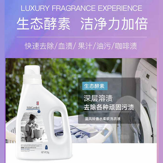 【日化洗护】蔬果园蓝风铃香水柔软洗衣液QSH 商品图4