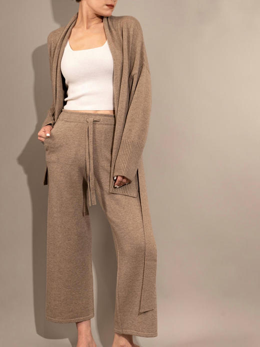 Puree｜#1963 Get wrapped cardigan 羊绒睡袍系带短开衫 [ 白 / 绿 / 驼 / 灰 ] 商品图8