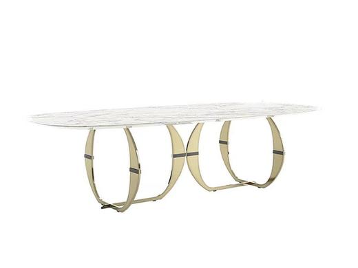 栖居 餐桌 简 大理石+不锈钢[免费送装，偏远地区除外] 商品图2